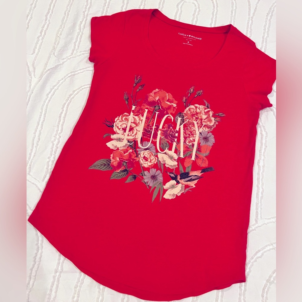 Lucky Flower Short Sleeve Womens Tee